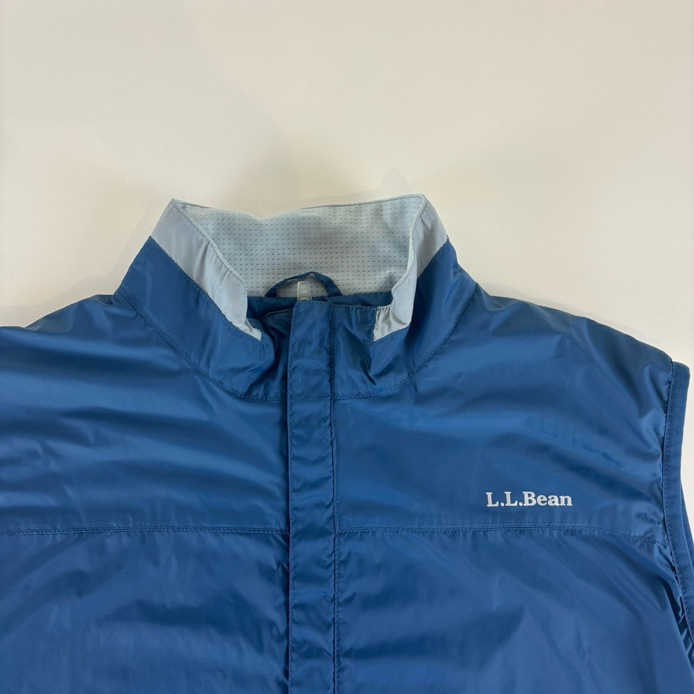 LL Bean‎ Windbreaker Vest  Mens Large Jacket Blue Lightweight OAKW3 - Picture 2 of 9